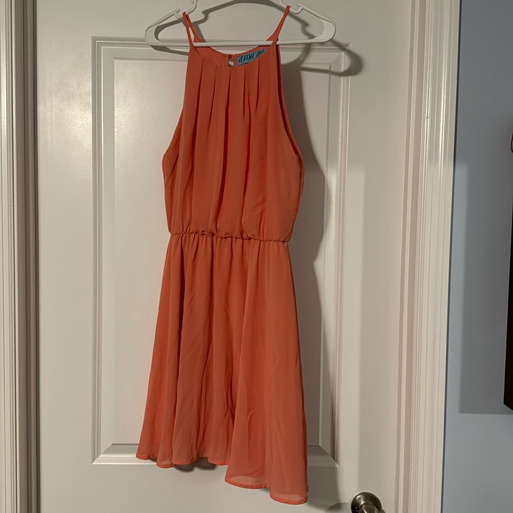 Peach colored dress